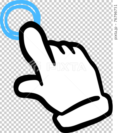 ジェスチャー スマートフォン フリック ナビ 手描きイラスト のイラスト素材