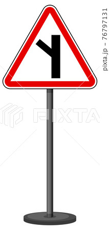 Red traffic sign on white background 76797131