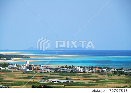 沖縄　久米島の俯瞰　 76797313