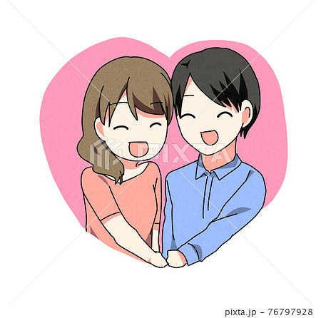 夫婦とハート 76797928