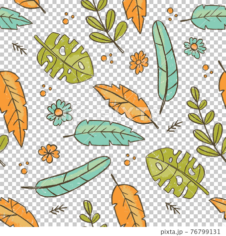 HAND DRAWN LEAVES GREY Tropical Nature Grunge Style Seamless Pattern Vector Illustration For Print HAND DRAWN LEAVES GREY Tropical Nature Grunge Style Seamless Pattern Vector Illustration For Print 76799131
