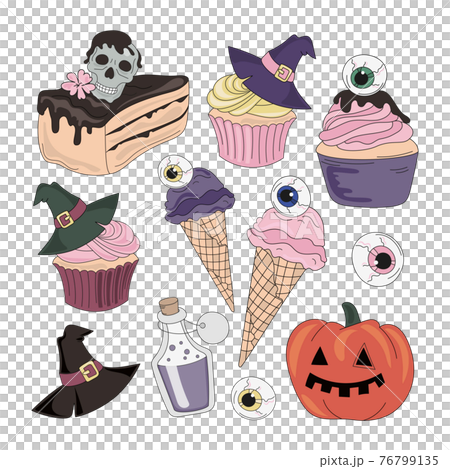 halloween, cake, vector 76799135