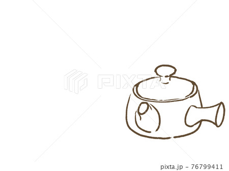 シンプルな急須のイラストのイラスト素材