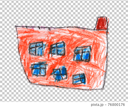 子供が描いた建物の絵 76800176