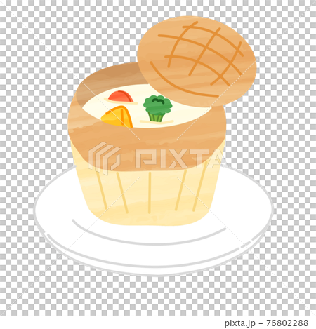 Pie soup stew simple cute icon Pie soup stew simple cute icon 76802288
