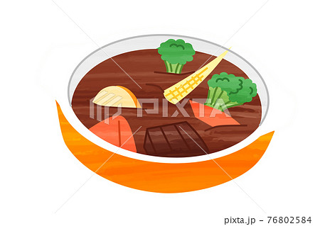 Beef stew simple cute icon Beef stew simple cute icon 76802584