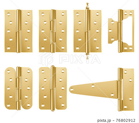 Door hinges, yellow colored metal noose hardware 76802912