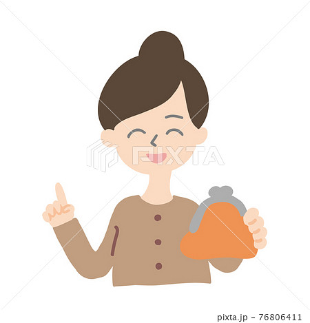 お金と女性のイラスト お金と女性のイラスト 76806411