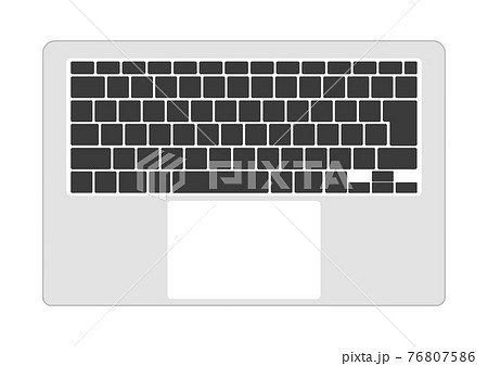 シンプルなシルバー系パソコンのキーボード 黒いキー シンプルなシルバー系パソコンのキーボード 黒いキー 76807586