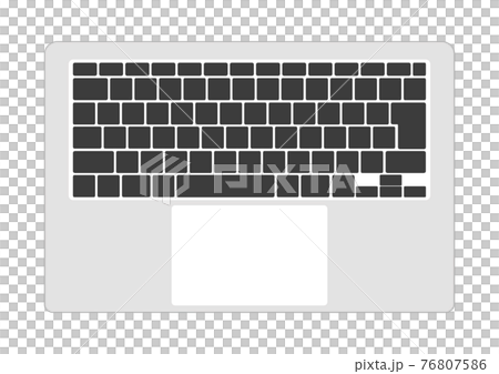 シンプルなシルバー系パソコンのキーボード 黒いキー シンプルなシルバー系パソコンのキーボード 黒いキー 76807586