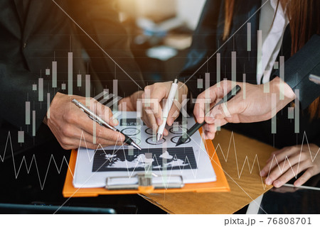 Business documents on office table with smart phone and calculator digital tablet and graph Business documents on office table with smart phone and calculator digital tablet and graph 76808701