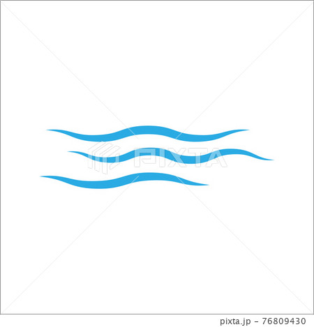 Wave icon on white background. Vector illustrations. Flat design. Wave icon on white background. Vector illustrations. Flat design. 76809430
