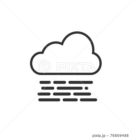 Weather icon, fog icon. Vector illustration, flat design. Weather icon, fog icon. Vector illustration, flat design. 76809488