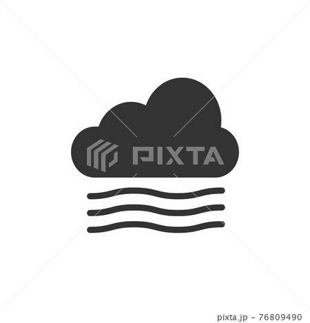 Weather icon, fog icon. Vector illustration, flat design. Weather icon, fog icon. Vector illustration, flat design. 76809490