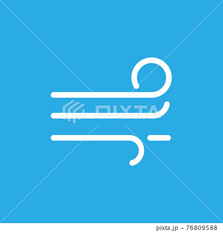 Blowing wind icon. Vector illustration, flat design. 76809588