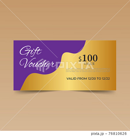 Purple Nice Gift Voucher Design Template Purple Nice Gift Voucher Design Template 76810626