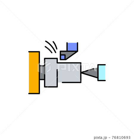 Turning mechanical olor line icon. Pictogram for web page, mobile app, promo. Turning mechanical olor line icon. Pictogram for web page, mobile app, promo. 76810693