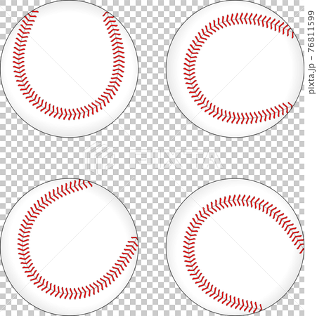 硬式野球ボール2のイラスト素材