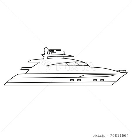Speedboat line icon logo design marine, ship, vessel, side view. Vector illustration outline simple element symbol Speedboat line icon logo design marine, ship, vessel, side view. Vector illustration outline simple element symbol 76811664