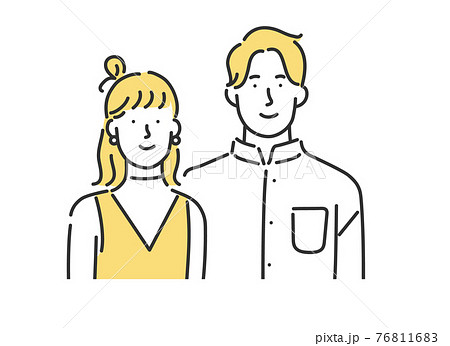 若いカップル・夫婦の形のイメージイラスト素材 若いカップル・夫婦の形のイメージイラスト素材 76811683