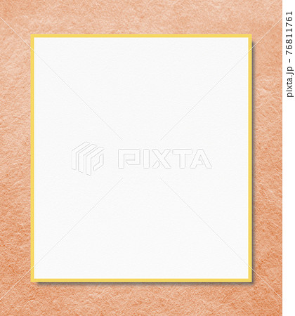 色紙　背景橙 76811761