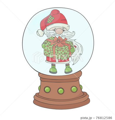 GIFT SANTA Merry Christmas New Year Snowman Cartoon Holiday Vector Illustration Set For Print GIFT SANTA Merry Christmas New Year Snowman Cartoon Holiday Vector Illustration Set For Print 76812586