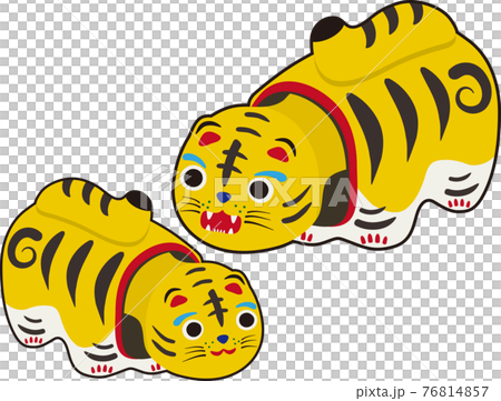 張り子虎 黄色系 黒縁あり 張り子虎 黄色系 黒縁あり 76814857