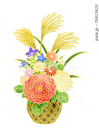 秋の花籠 76815620
