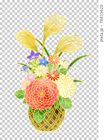 秋の花籠 76815620