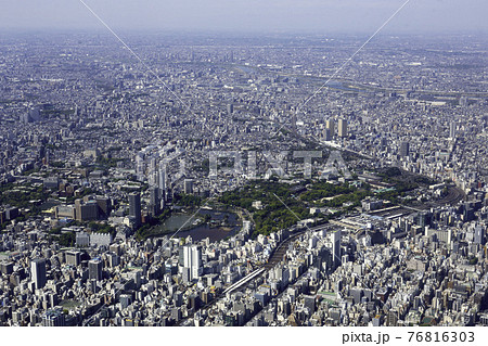 上野恩賜公園付近を空撮 上野恩賜公園付近を空撮 76816303