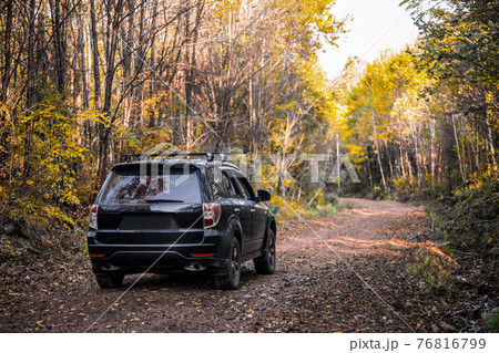 Subaru Forester moving on the road Subaru Forester moving on the road 76816799