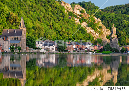 View of picturesque Dinant city. Belgium 76819983