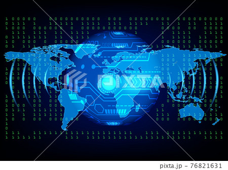 graphics design illustration digital circuit with binary coded decimal diagram technology for background wallpaper vector illustration 76821631