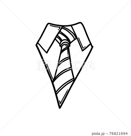 Necktie Doodle vector icon. Drawing sketch illustration hand drawn cartoon line eps10 Necktie Doodle vector icon. Drawing sketch illustration hand drawn cartoon line eps10 76821694