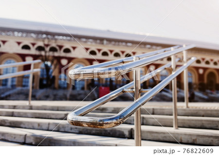 Metal railings on the stairs Metal railings on the stairs 76822609