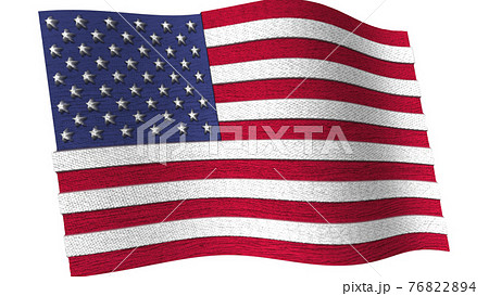 風になびくアメリカ合衆国国旗 星条旗 風になびくアメリカ合衆国国旗 星条旗 76822894
