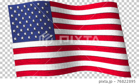 風になびくアメリカ合衆国国旗　星条旗 76822895