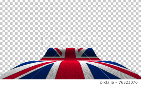 風になびくイギリス国旗　ユニオンジャック 76823070