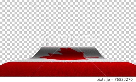 Canadian flag fluttering in the wind 76823270