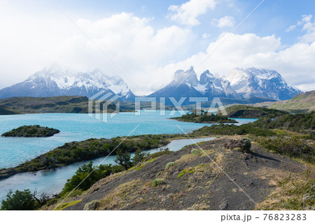 Chilean Patagonia landscape, Torres del Paine National Park Chilean Patagonia landscape, Torres del Paine National Park 76823283