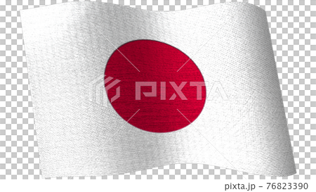 日本國旗在風中飄揚 76823390