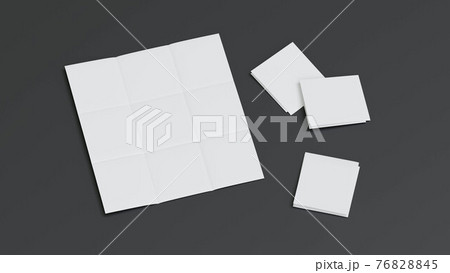 folded empty paper map mock up design on dark background 3d render illustration folded empty paper map mock up design on dark background 3d render illustration 76828845