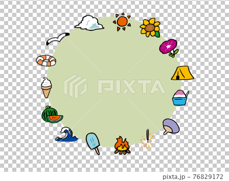 Summer frame / illustration frame 76829172