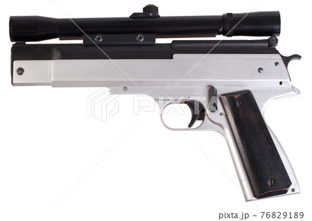 Sport air gun with optic scope on white 76829189