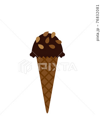 チョコレートアイスクリームのイラストのイラスト素材 7681