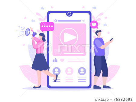 Social Media Marketing Illustration For のイラスト素材 Social Media Marketing Illustration For のイラスト素材