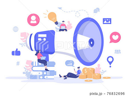 Social Media Marketing Illustration For のイラスト素材