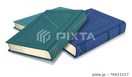 重なっているハードカバーの書籍三冊 重なっているハードカバーの書籍三冊 76833337