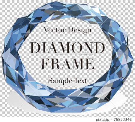 ダイヤモンドのフレーム　楕円形2ダイヤモンドのフレーム　楕円形1　ベクターイラスト　ベクターイラスト 76833348