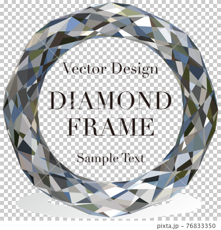ダイヤモンドのフレーム 円形1 ベクターイラスト ダイヤモンドのフレーム 円形1 ベクターイラスト 76833350